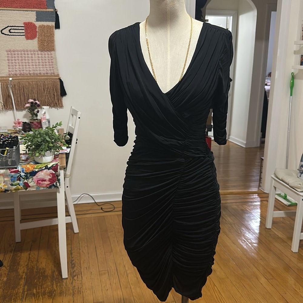 BCBG Max Azria shirred bodycon dress